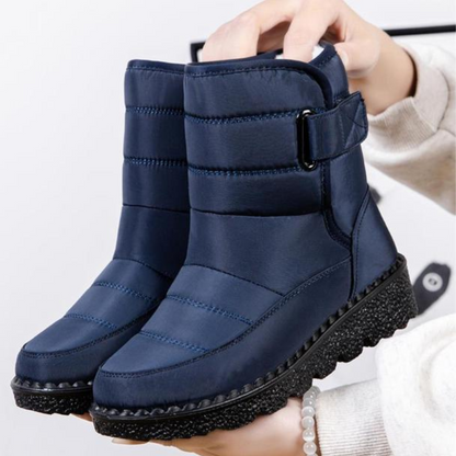 Lotte women's winter boots in blue with cotton upper