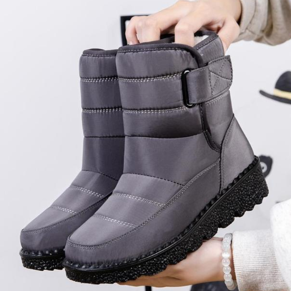 Lotte grey waterproof winter boots for cold and wet weather