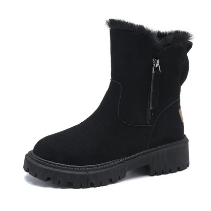 Women's waterproof winter boots with durable rubber grip sole