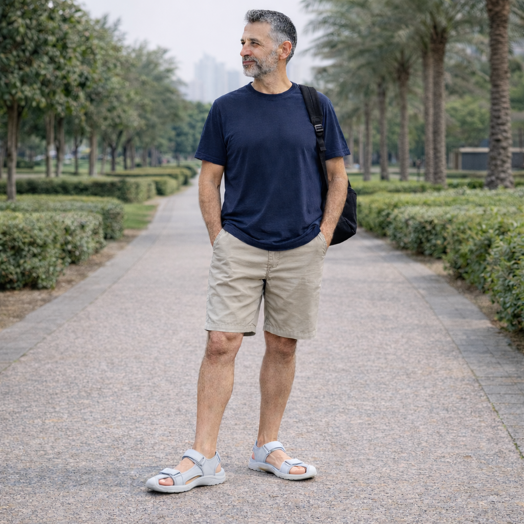 Men's breathable leather sandals for everyday casual and recreational wear