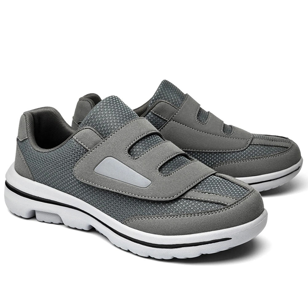Close-up of shock-absorbing sole on Clifton men's comfort walking shoes