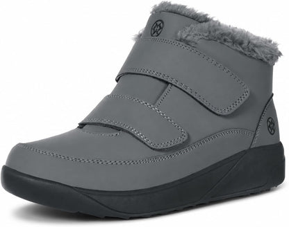 Frostley men's winter ankle boots with warm lining and velcro closure