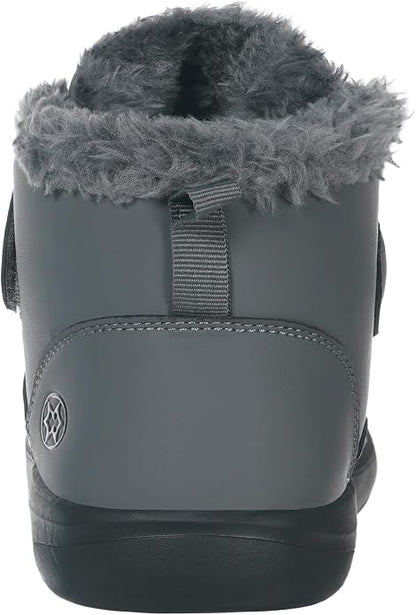 Close-up of velcro closure on men's winter ankle boots