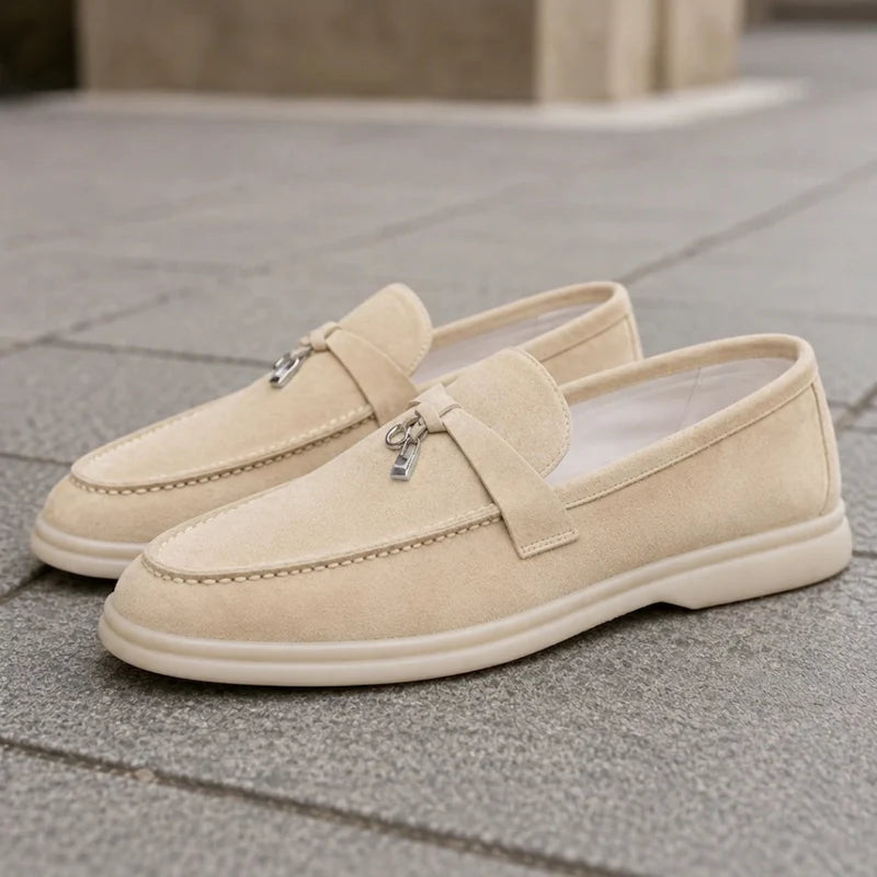 Bastien Men's Suede Slip-On Loafers | Lightweight Casual Comfort Shoes