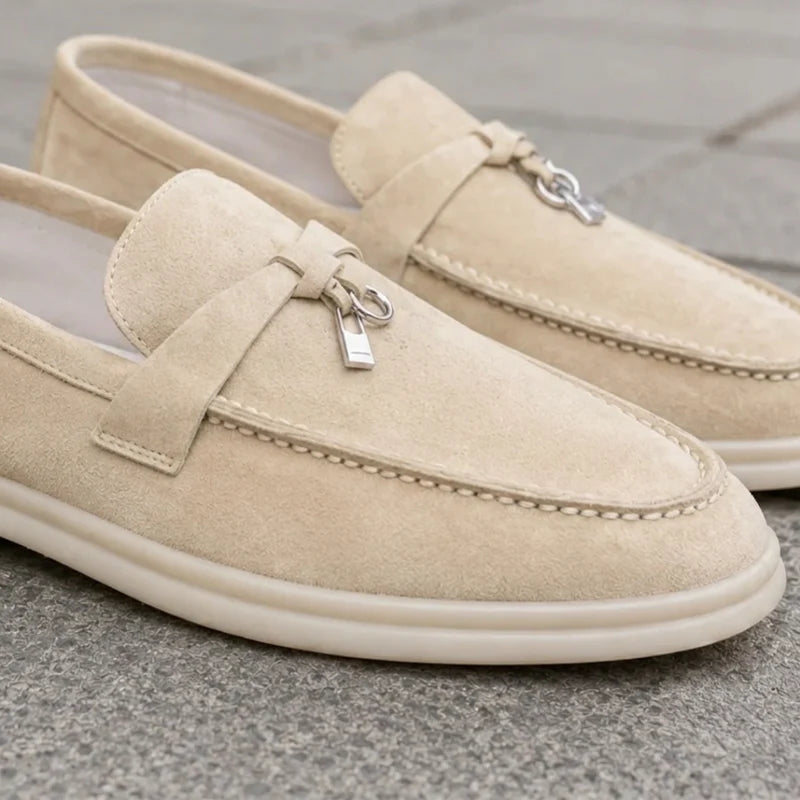 Bastien Men's Suede Slip-On Loafers | Lightweight Casual Comfort Shoes