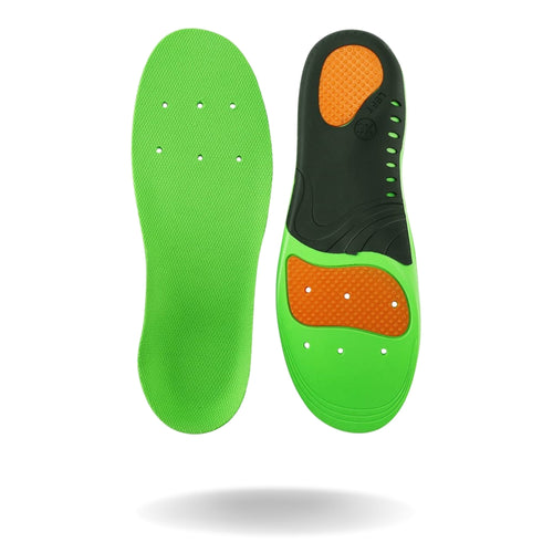 Orthia orthopedic insoles in multiple sizes side by side