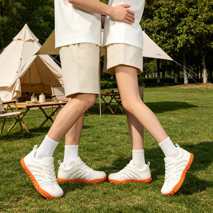 Rovik khaki low-top sneakers, close-up of side panel contrast