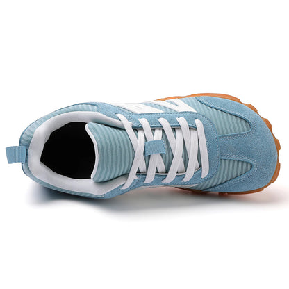 Rovik black low-top sneakers with padded ankle collar and round toe