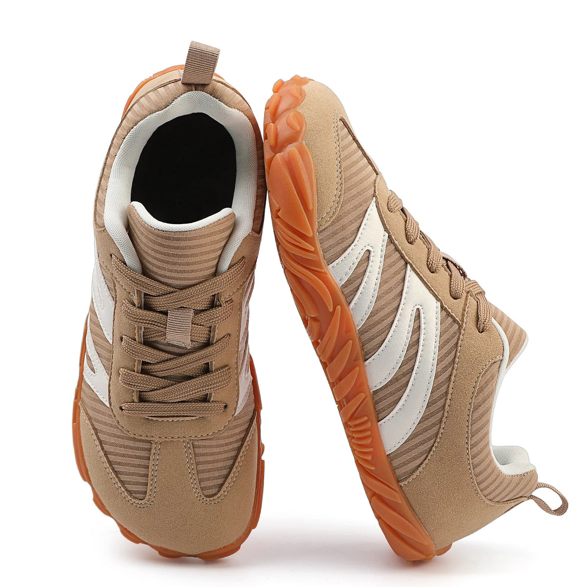 Rovik moonlight sneakers with contrasting side panels, front view