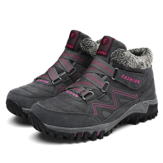 Serina women's winter shoes with fleece lining in grey