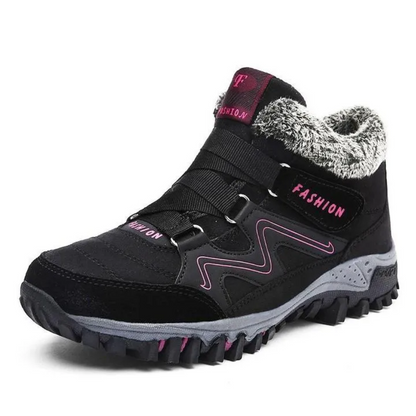 Serina adjustable closure system on women's winter footwear
