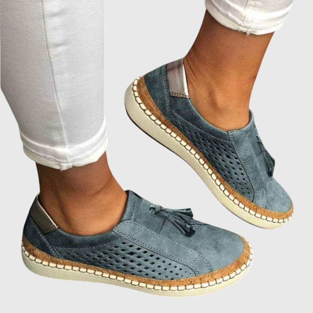 Solace orthopedic slip-ons in black and white color options