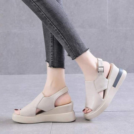Sovana women's orthopedic sandals with arch support in beige