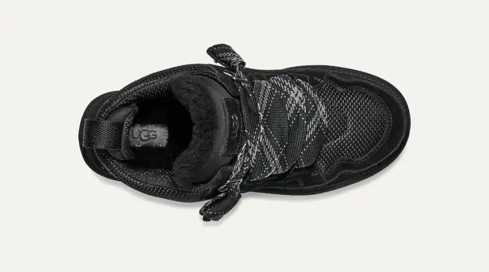 UGG Lowmel Sneaker Chestnut colourway – angled rear view showing heel detail