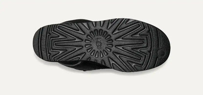 UGG Lowmel Sneaker Black colourway – top-down view showing lace and tongue