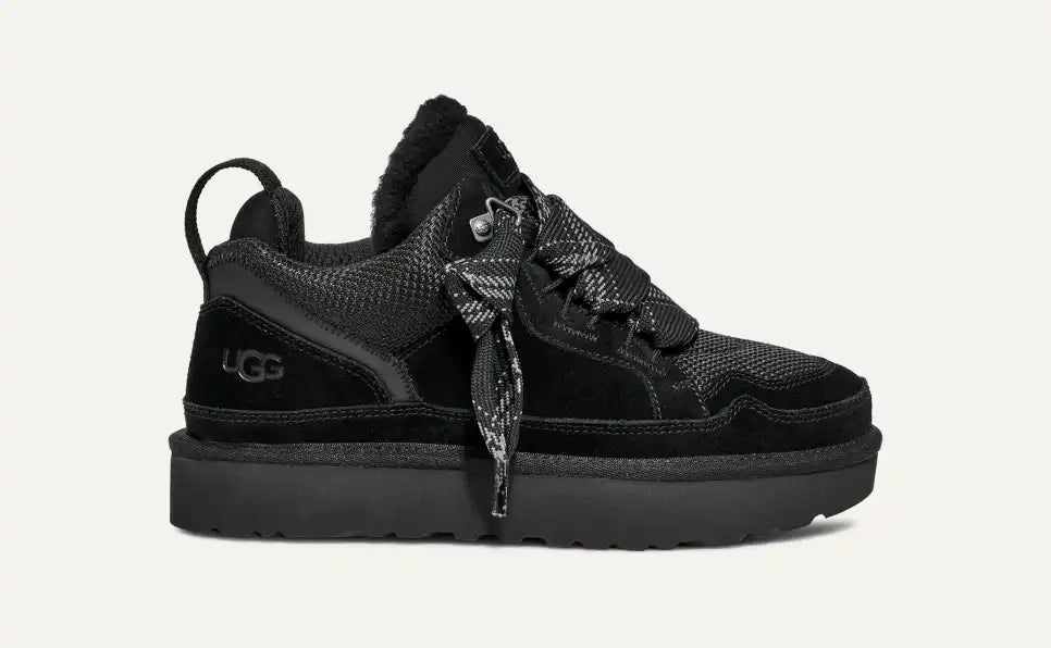 UGG Lowmel Sneaker two-tone flat recycled polyester laces detail