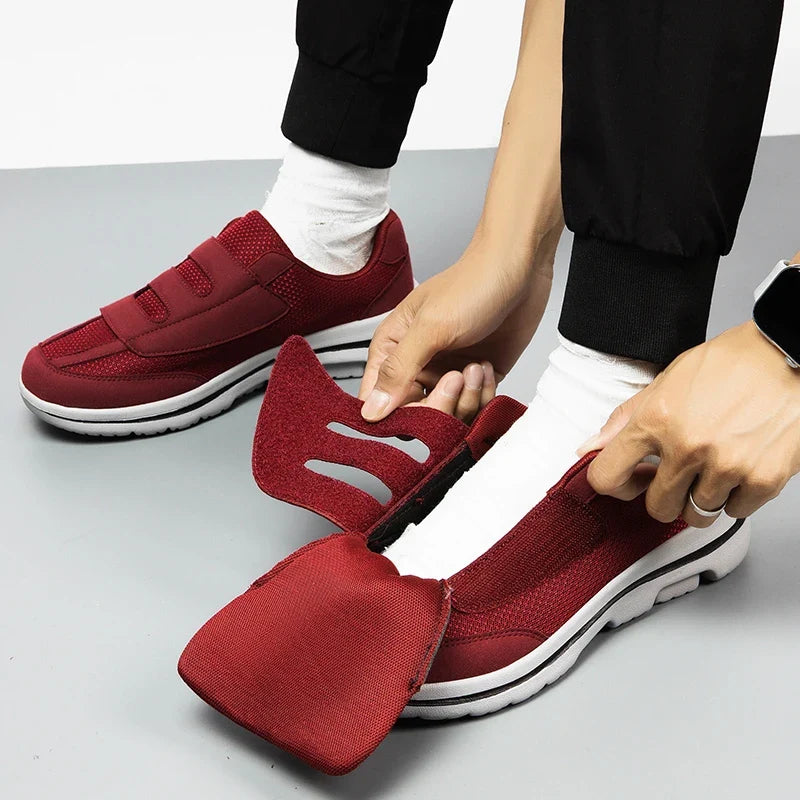 Valgora sneaker fold-down upper shown in open position