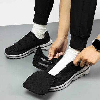 Lightweight flexible white sole on Valgora wide-fit sneaker