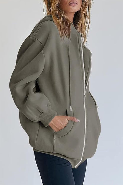 Virelle women's oversized hoodie in pink with drop shoulders
