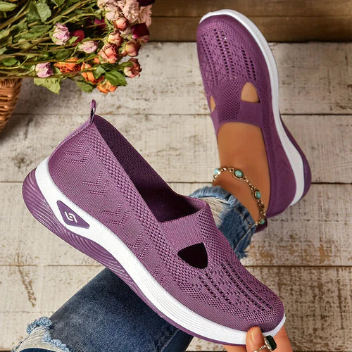 Top-down view of Vivienne women's sneakers showing interior comfort design