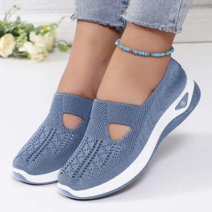 Blue Vivienne women's support sneakers, all-day comfort