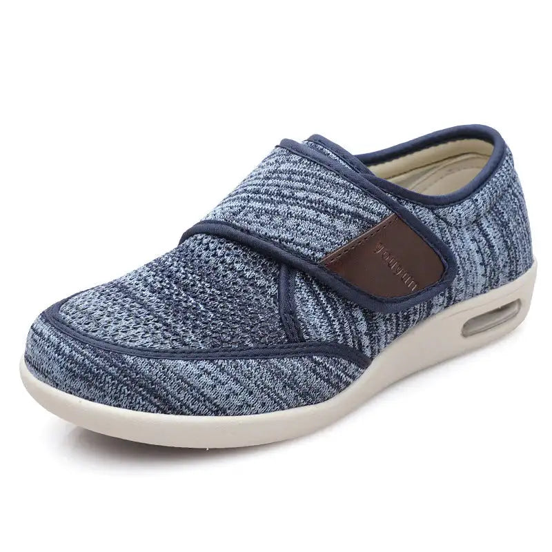 Non-slip rubber outsole of wide-fit orthopedic comfort shoes