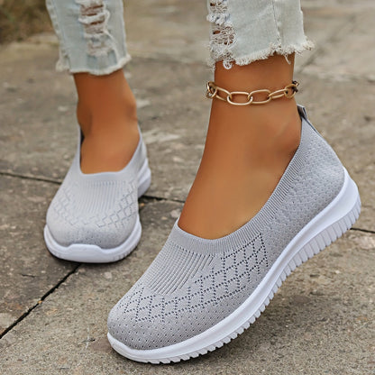 Lyra women's breathable anatomic sneakers in grey with flexible sole