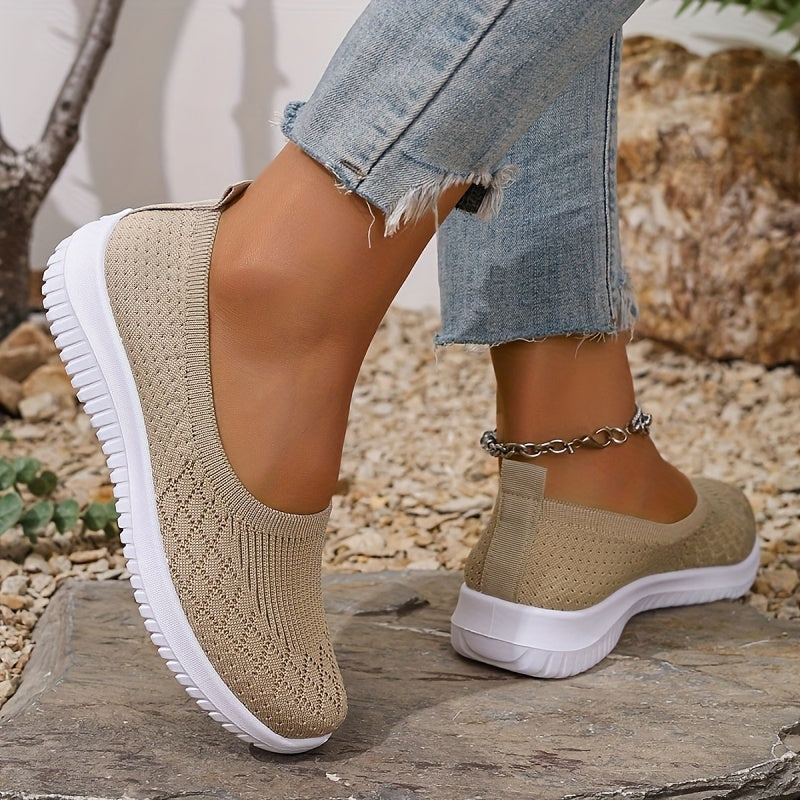 Lyra anatomic sneakers for women in apricot, side view