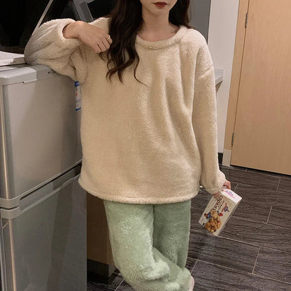 Warm women's pyjama set ideal for cold evenings