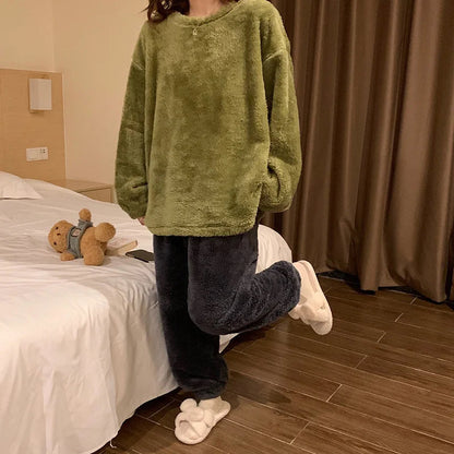 Elara pyjama set worn as loungewear at home
