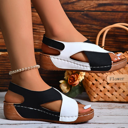Vellora incline sandals in blue and white colorway for women
