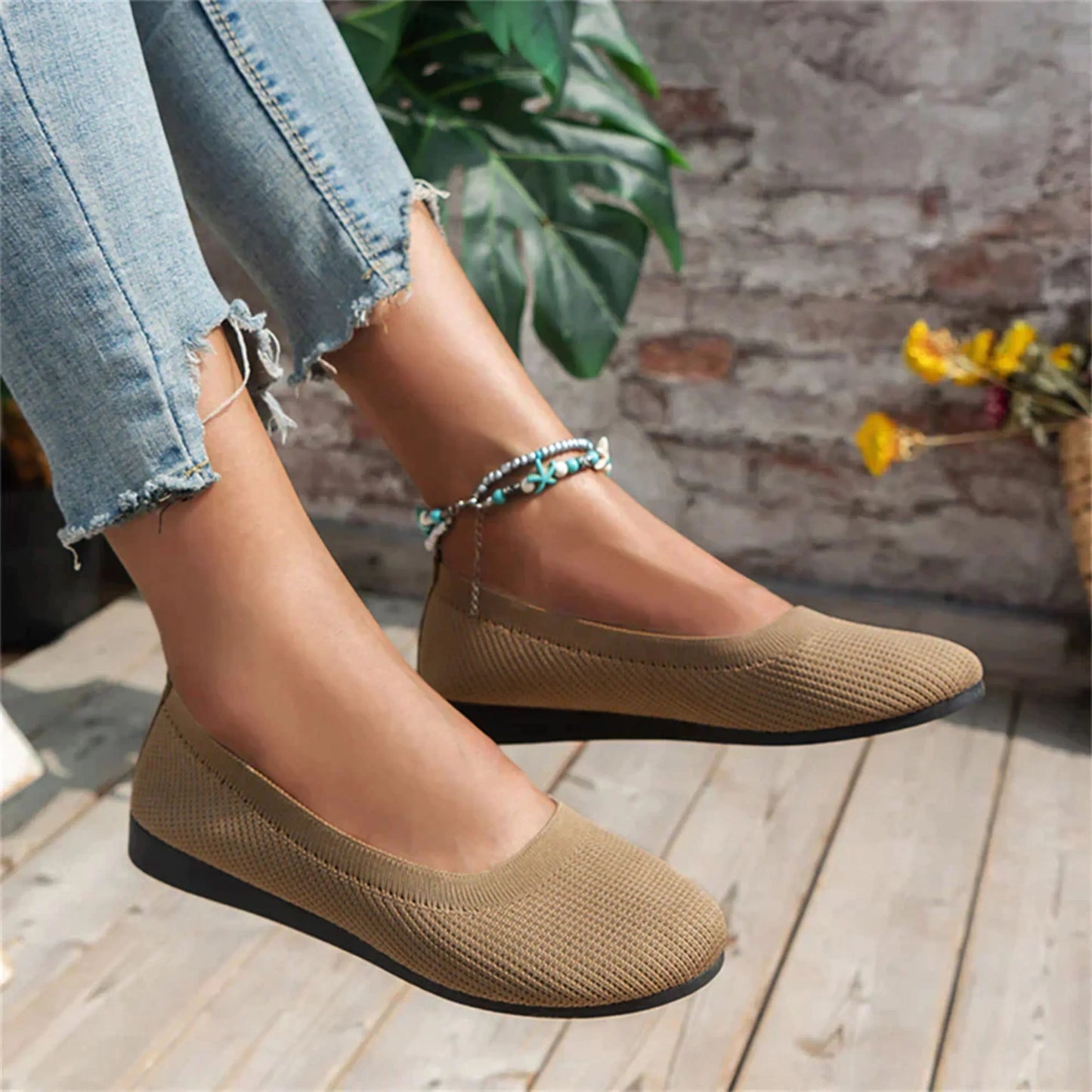 Serena women's slip-on orthopedic shoes worn on foot — everyday comfort style
