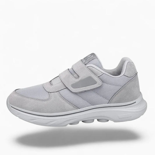 Women's orthopedic sneakers in black with velcro closure and mesh upper