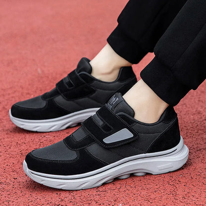 Top-down view of women's orthopedic sneaker showing mesh texture