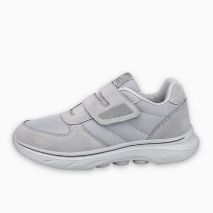 Women's orthopedic sneakers in light grey with flat heel design