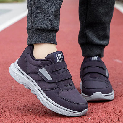 Front view of women's orthopedic sneaker showing modern design