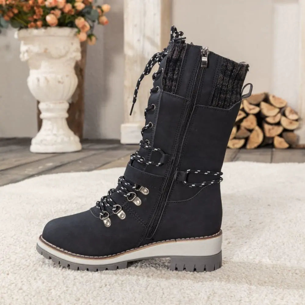 Frostiva women's winter boots waterproof material close-up