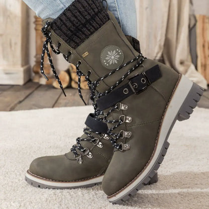 Frostiva winter boots in red color full product view