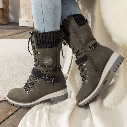 Close-up of Frostiva anti-slip sole grip pattern on ice
