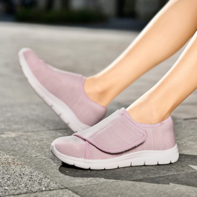Velara wide-width shoes being worn by a woman with swollen feet