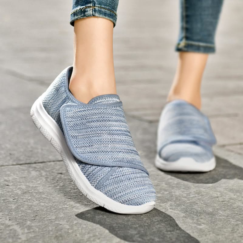 Rear heel support detail on Velara women's orthopedic footwear
