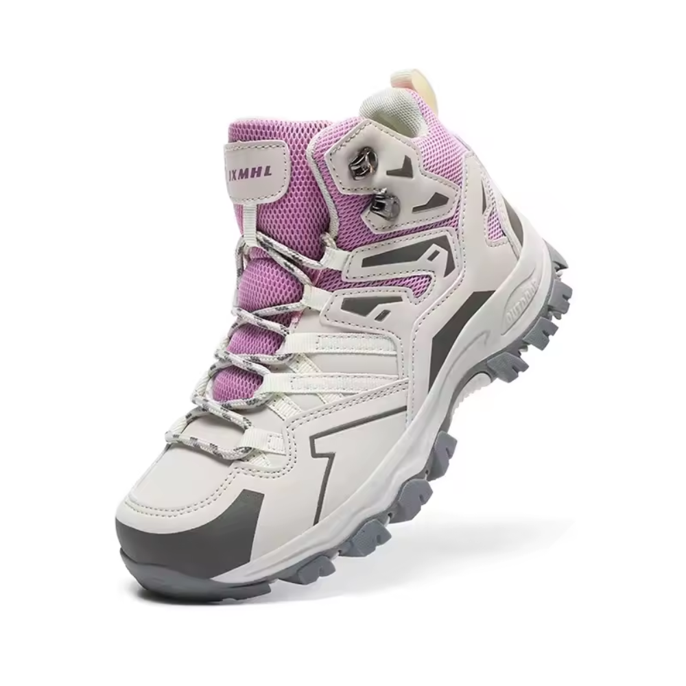 Venza women's waterproof hiking shoes purple colorway side view