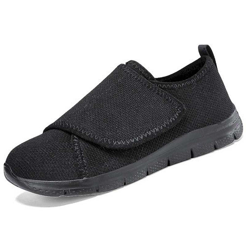 Women's slip-on nursing sneaker in black for cold weather walking