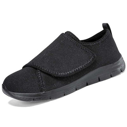 Women's slip-on nursing sneaker in black for cold weather walking
