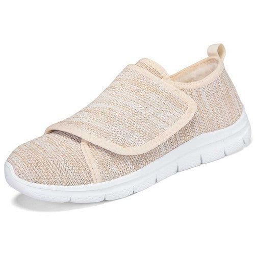 Nora winter nursing sneaker — velcro open vamp, faux fur lining, black