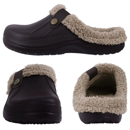 Wren winter slippers in blue colourway shown from side profile