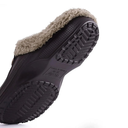 Anti-slip EVA outsole detail of Wren waterproof winter slippers
