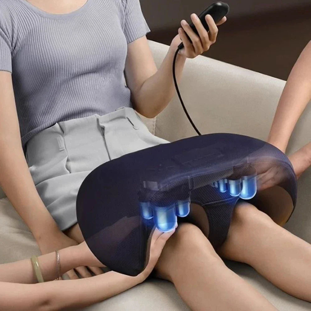 Foot massager 3 intensity levels display and control panel close-up